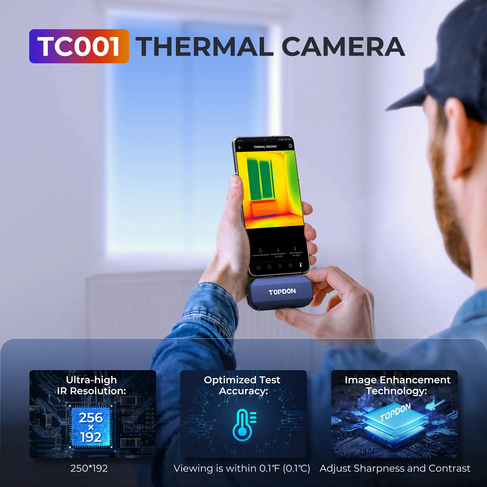 TOPDON TC001 256x192 High Reso - огляд і ціна Topdon Tc001 Thermal Camera